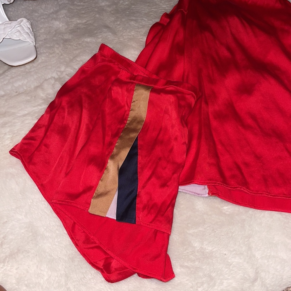 La perla silk stripe cami and shorts set